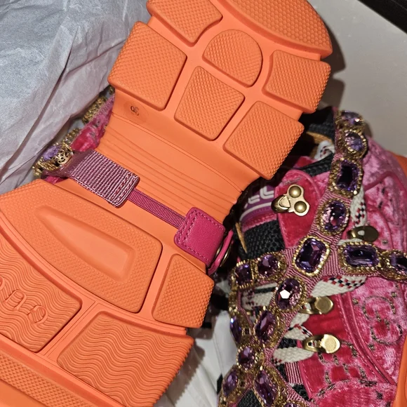 Gucci Women Flashtrek w/Pink Crystal (Special Edition) - NWT, Orginally $2250 - Picture 4 of 10